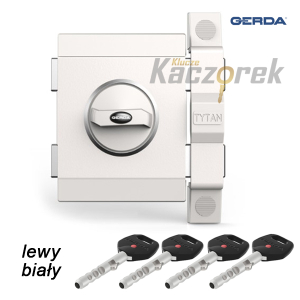 Gerda 510 - Tytan ZX zamek lewy - biały - pudełko